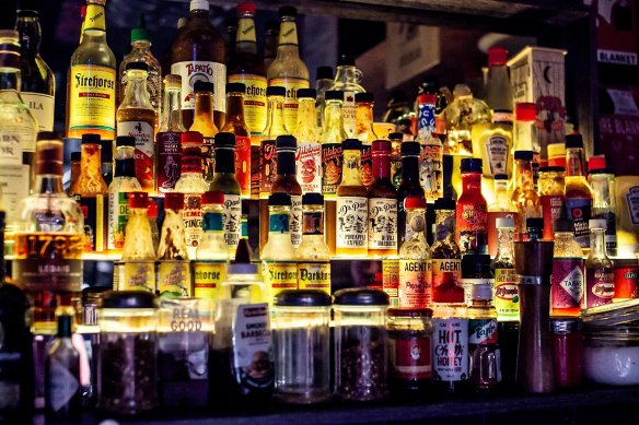 Another pleasure of this venue is the hot sauce collection. 