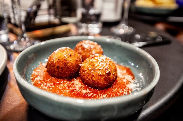 Arancini is good...