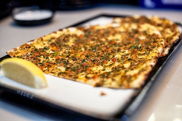 The fine-boned Turkish flatbread lahmacun.