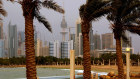 Kuwait city skyline is seen through the haze of a sand storm in Shuwaikh, Kuwait City. 