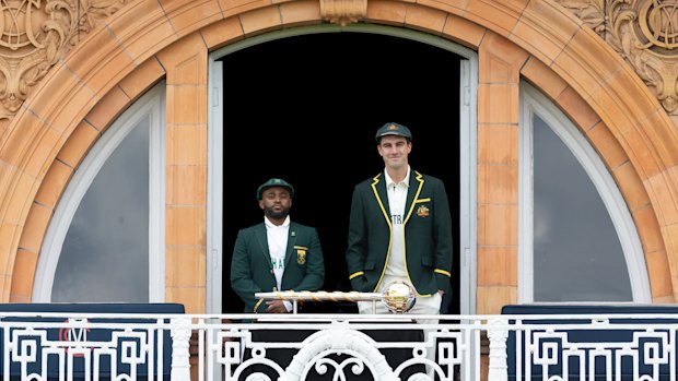 South African captain Temba Bevuma with Australian counterpart Pat Cummins at Lord’s.
