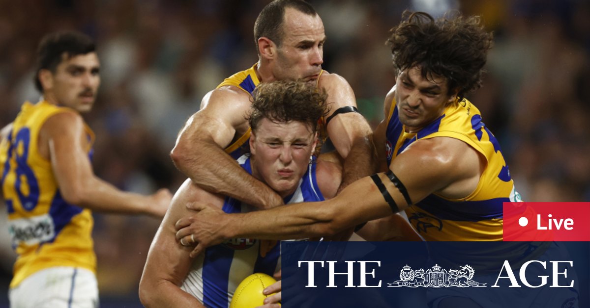 AFL 2023, round one LIVE updates: Resurgent Eagles coming hard at North, Larkey has six, Sheezel on fire on debut