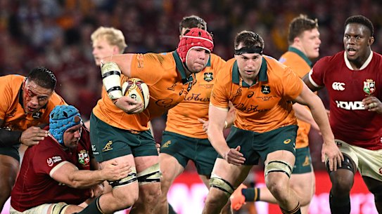 Harry Wilson carries the ball into contact