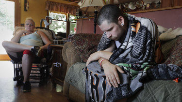 Dylan Nelson, of Burlington, Wisconsin, right, was rushed to the hospital in June by his sister, left, with severe breathing problems. Doctors believe he and two dozen other young adults suffered serious lung injuries after vaping nicotine or THC, or both. 