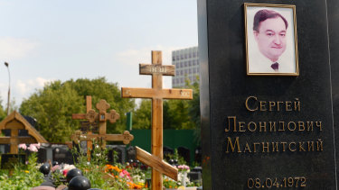 Magnitsky's grave in the Preobrazhensky cemetery in Moscow.