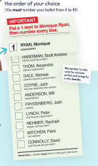 Ryan’s campaign is canvassing options to rectify the problem, including putting question marks in the other boxes.