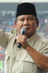 Challenging candidate Prabowo Subianto. 