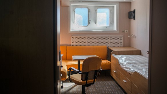 A cabin in the residential block of the floating nuclear power plant Akademik Lomonosov.