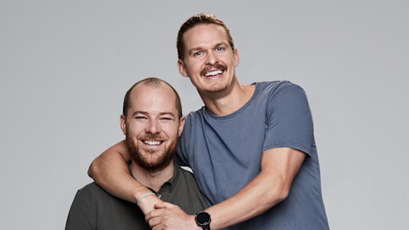 Will McMahon (left) and Woody Whitelaw host the KIIS FM drive show.
