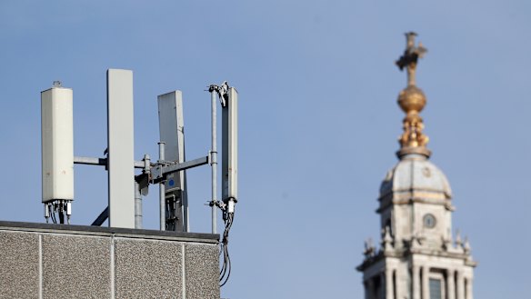 Core or edge? Mobile network phone masts are visible in front of St Paul's Cathedral in the City of London.