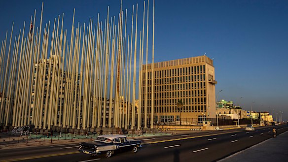 The US embassy in Havana.