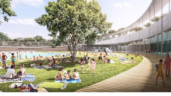 An artist's impression of the new Parramatta pool.