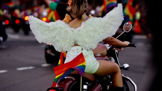 Dykes on Bikes at this year's Mardi Gras.