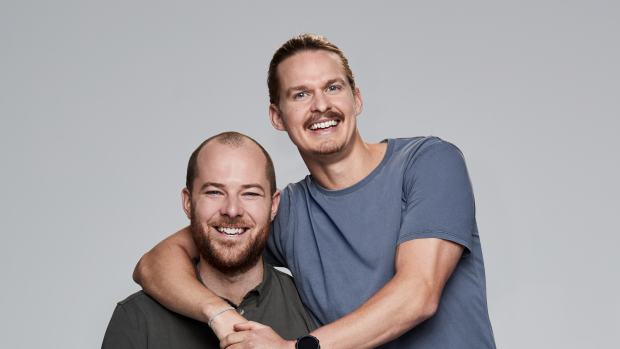 Will McMahon (left) and Woody Whitelaw host the KIIS FM drive show. 