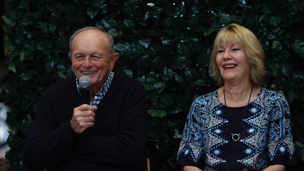 Harvey Norman chairman Gerry Harvey and chief executive Katie Page.