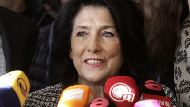 French-born former foreign minister of Georgia Salome Zurabishvili is now President.
