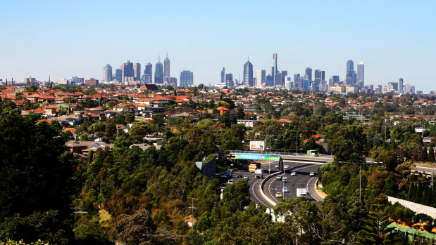 Parts of Melbourne could see falls in house values of up to 11 per cent, according to Moody's Analytics.