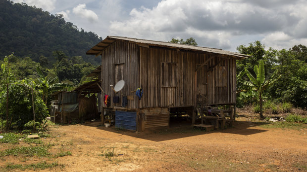The girl's family home in Gua Musang town in Kelantan, Malaysia.