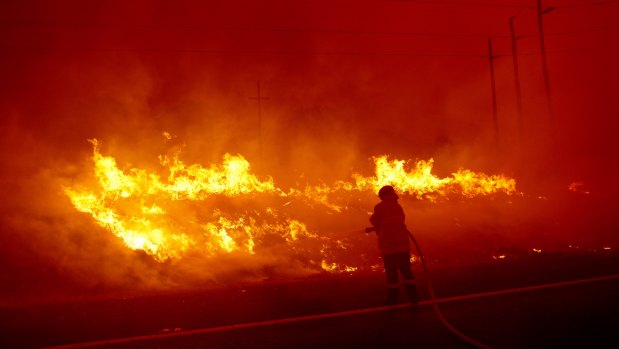 The Clear Range Fire raged along the Monaro Highway near Bredbo on the weekend.