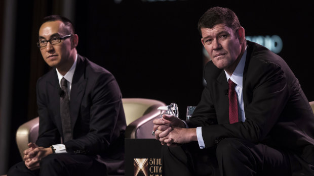 James Packer with Lawrence Ho in 2015.