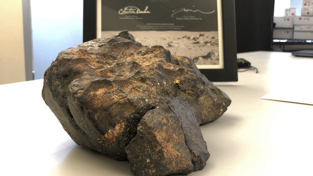 The lunar meteorite was discovered in Mauritania in 2017. 
