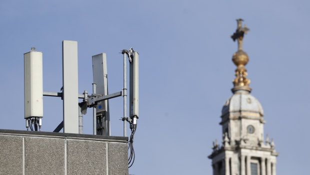 Core or edge? Mobile network phone masts are visible in front of St Paul's Cathedral in the City of London.