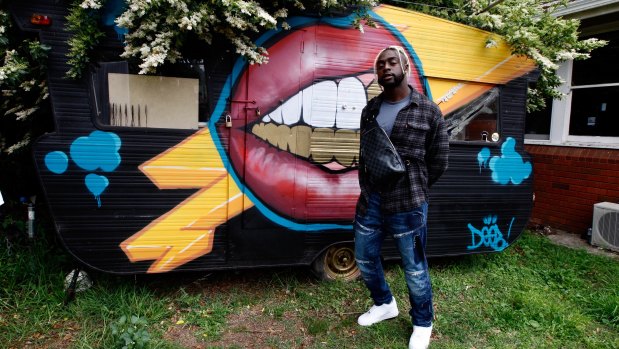 Hip-hop artist Kwame at his Baulkham Hills home.