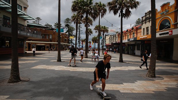 Manly Corso, which is usually bustling, will likely by quiet on Friday.