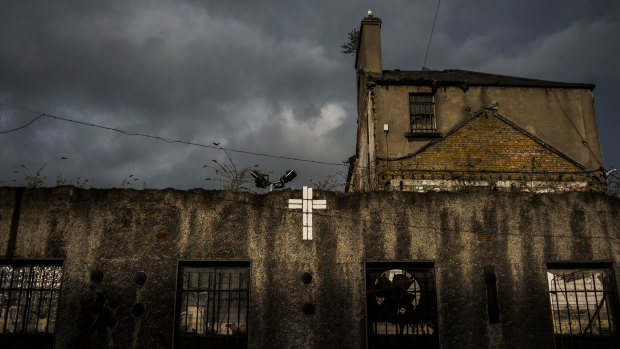 The back wall of Dublin's Gloucester Street laundry, the last of Ireland’s infamous Magdalene Laundries, which closed in 1996.