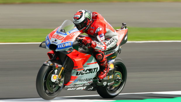 Pole: Ducati's Jorge Lorenzo leads the way for the British Grand Prix.