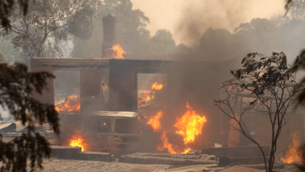 A house lost to the flames in Whittlesea.