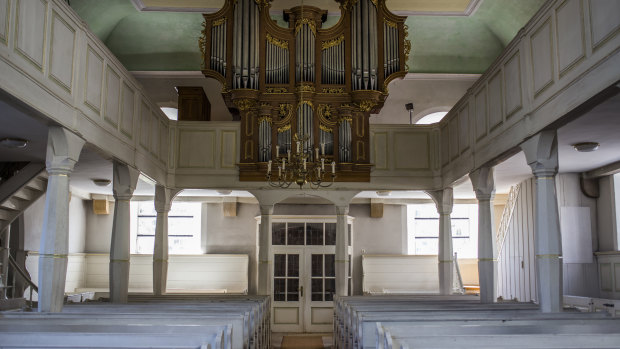 An organ that Donald Trump donated money for in 2001, in a church in Kallstadt, Germany.