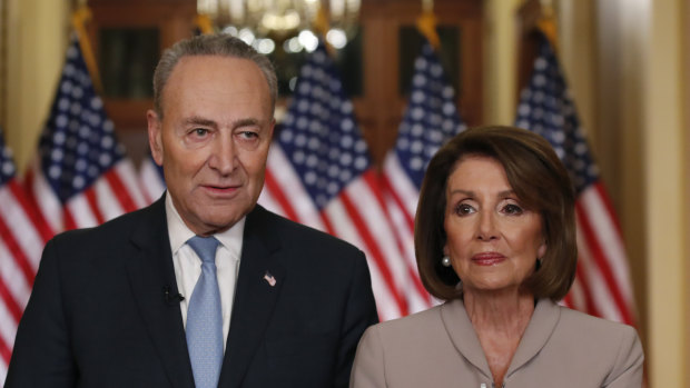 House Speaker Nancy Pelosi oand Senate Minority Leader Chuck Schumer spoke in response President Donald Trump's address on border security.