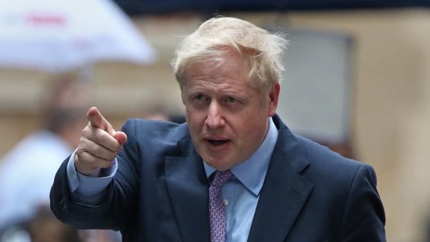 Conservative party leadership contender Boris Johnson