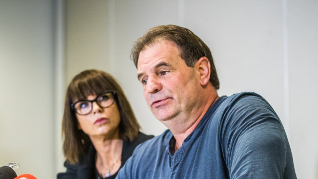 CFMEU secretary John Steka and with his wife Emma Walters, who said the "Get Setka" campaign had taken its toll on the couple.