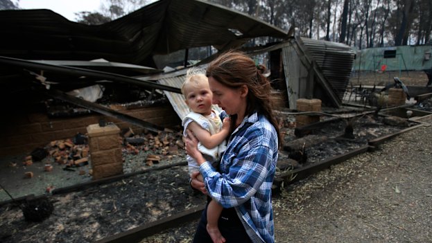 Jennifer Wood with her son Jack after they were reunited.
