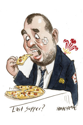 Bitter pill: Michael Cheika's future hangs on the match with Italy. Illustration: John Shakespeare