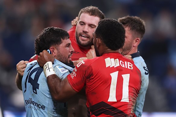 The Crusaders prevailed in a tense contest in Sydney on Friday night. 