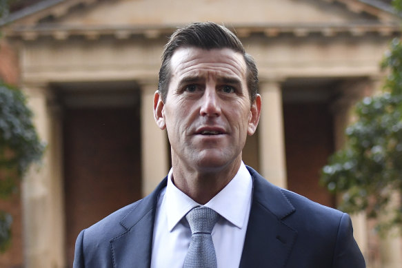 Ben Roberts-Smith at the Federal Court in Sydney where he sued The Age, The Sydney Morning Herald and The Canberra Times for defamation.