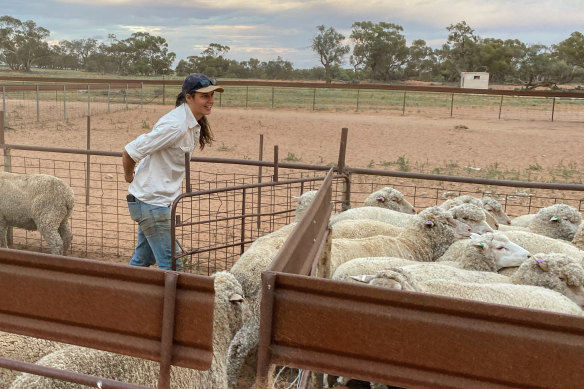 McBride on her family’s farm in western NSW.