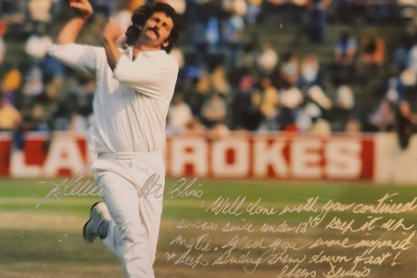Kate Halfpenny’s husband lost his most treasured possession, a letter from Dennis Lillee he received when he was 12. Forty years later, Dennis has written to him again.
