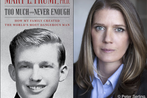 Mary Trump, the President's niece, and the cover of her tell-all book.