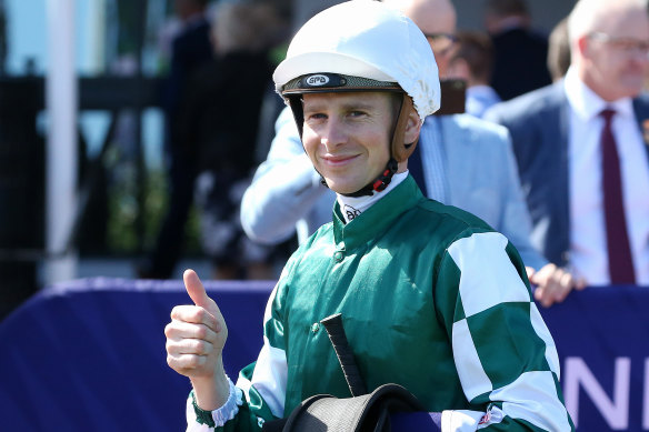 Jye McNeil after his winning ride on Yulong January at Flemington on December 21, 2019.