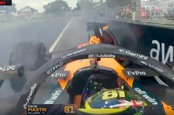 Oscar Piastri crashed out in the warm-up at the Australian Grand Prix last weekend.