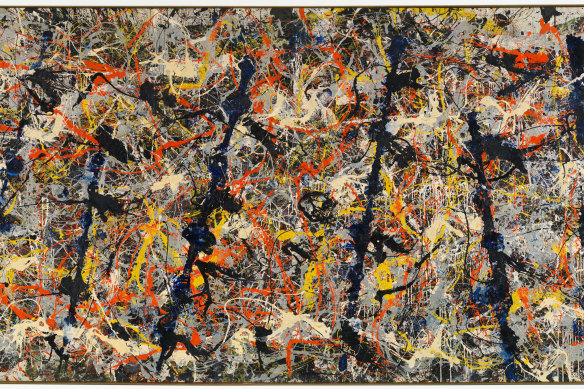 Jackson Pollock's riot of color and movement, Blue Poles.