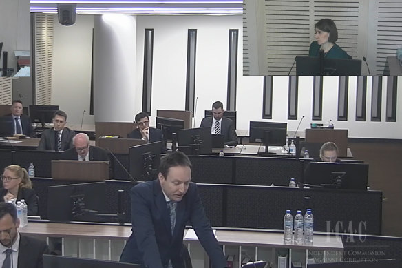 The Premier Gladys Berejiklian gives evidence at the ICAC.