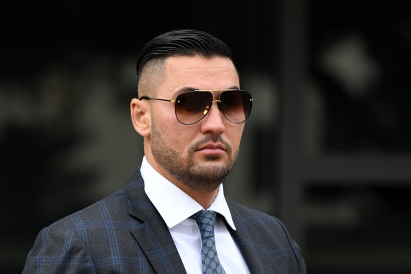 Salim Mehajer during a break at Parramatta District Court on Tuesday.