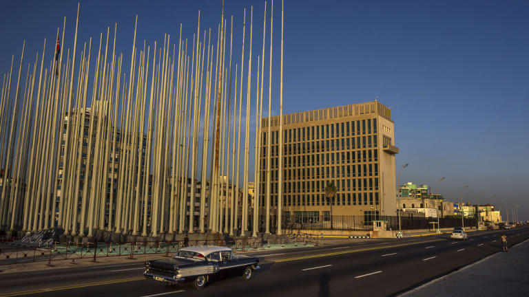 The US embassy in Havana.