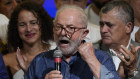 Luiz Inacio Lula da Silva speaks to supporters after defeating incumbent Jair Bolsonaro in a presidential run-off election.