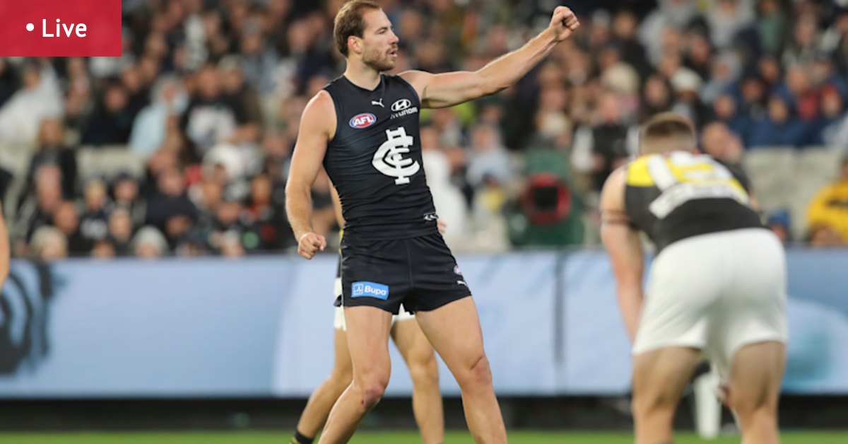 Carlton vs Richmond AFL LIVE: Blues kick one second-half goal but hold off Tiger cubs in MCG thriller